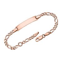 Armband mit Gravurplatte aus rosévergoldetem 925er Silber