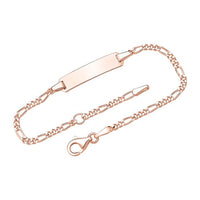 Armband mit Gravurplatte aus rosévergoldetem 925er Silber
