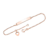 Armband mit Herzanhänger aus rosévergoldetem 925er Silber