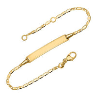 Armband mit Gravurplatte aus 375er Gold