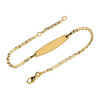 Armband mit Gravurplatte aus 375er Gold