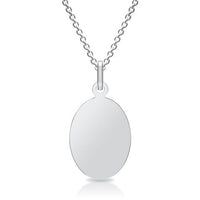 Kette mit ovalem Anhänger aus 925er Silber