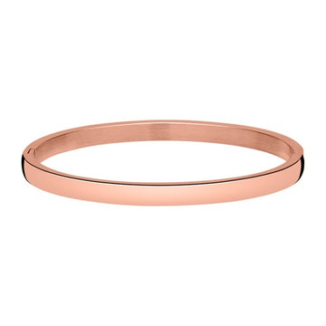 Geschlossener Armreif aus rosévergoldetem Edelstahl