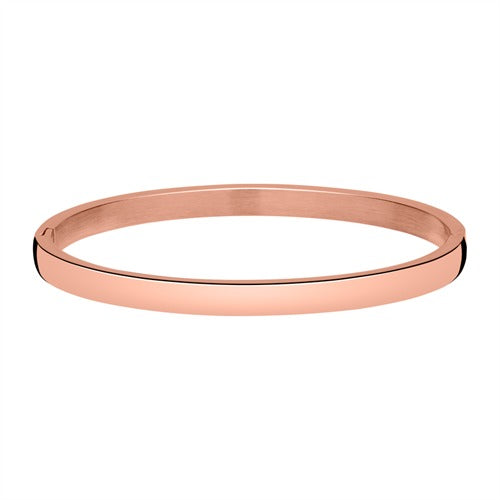Geschlossener Armreif aus rosévergoldetem Edelstahl