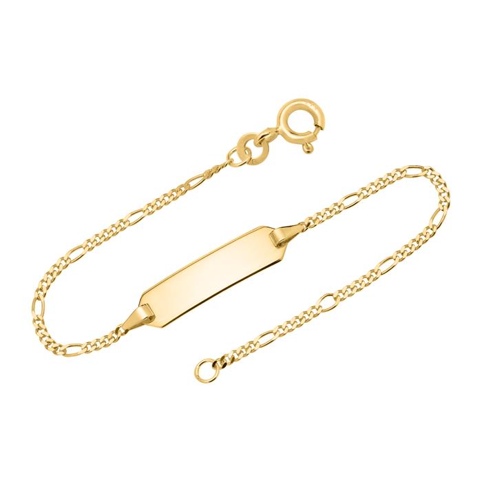 Armband mit Gravurplatte aus 333er Gold