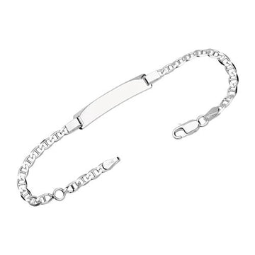 Armband mit Gravurplatte aus 925er Silber