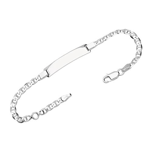 Armband mit Gravurplatte aus 925er Silber