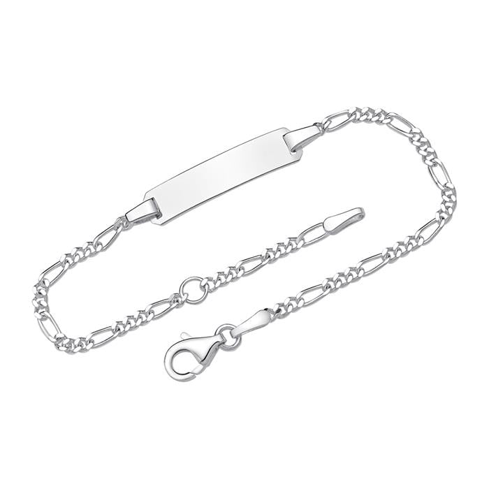 Armband mit Gravurplatte aus 925er Silber
