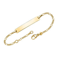 Armband mit Gravurplatte aus 375er Gold