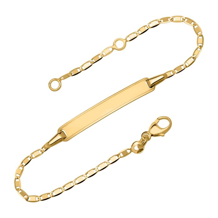Armband mit Gravurplatte aus 375er Gold