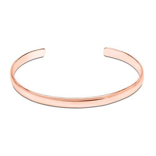 Offener Armreif aus rosévergoldetem 925er Silber