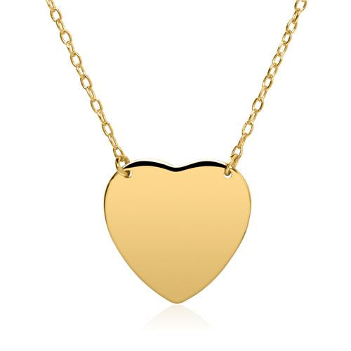 Kette mit Herzanhänger aus vergoldetem 925er Silber