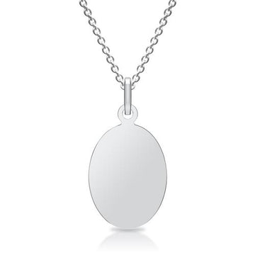 Kette mit ovalem Anhänger aus 925er Silber