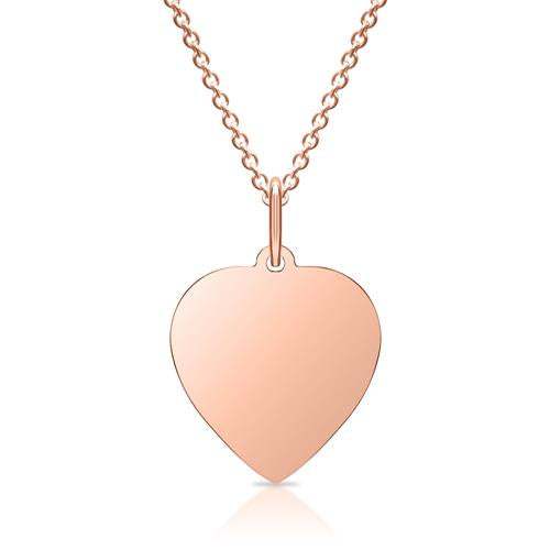 Herzkette mit Anhänger aus rosévergoldetem 925er Silber