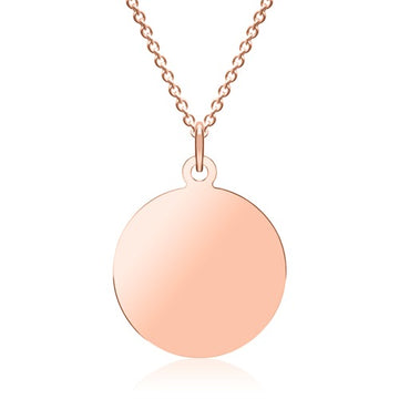 Kette mit rundem Anhänger aus rosévergoldetem 925er Silber